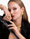 Sunbeam Stainless Steel Gold Earrings