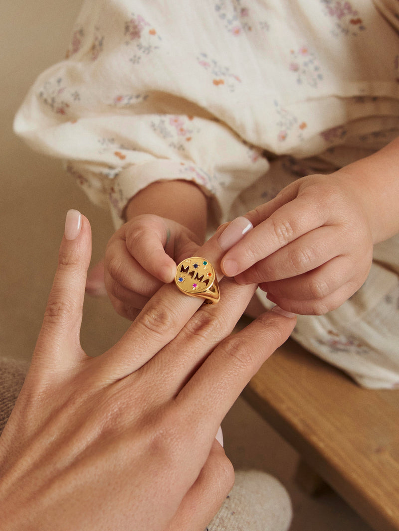 Mama Ring, vergoldet