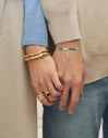 Brazalete Allegra Acero Baño Oro