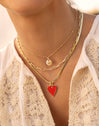 Gepersonaliseerde ketting Mini Medallion verguld met goud