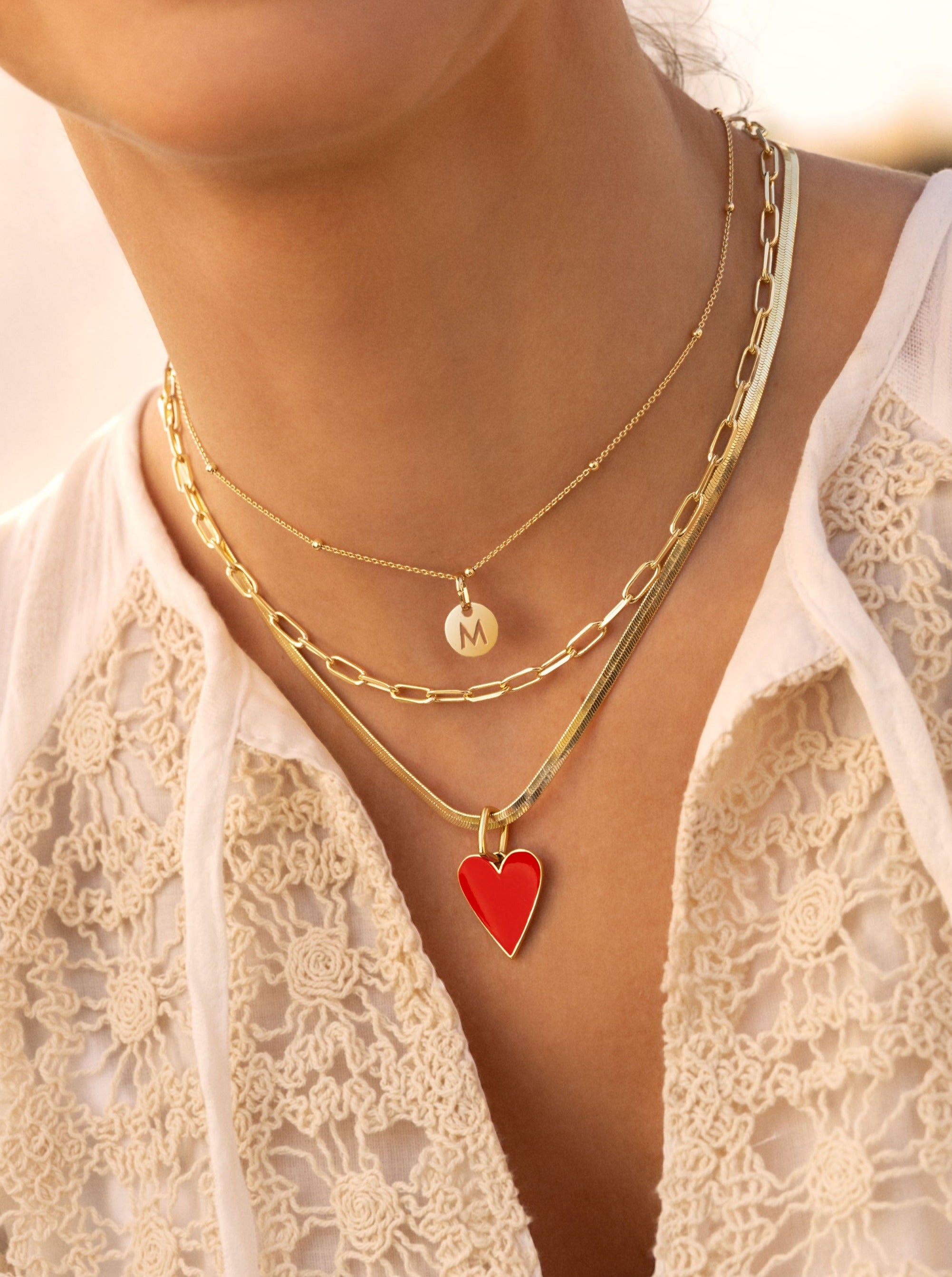 Gepersonaliseerde ketting Mini Medallion verguld met goud