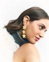 Big Stars Stainless Steel Gold Earrings