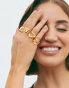 Letter Signet Personalized Gold Ring