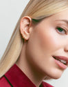 Single Hoop Earring Klein Spark M Gold Plated