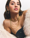 Cleopatra Stainless Steel Gold Necklace