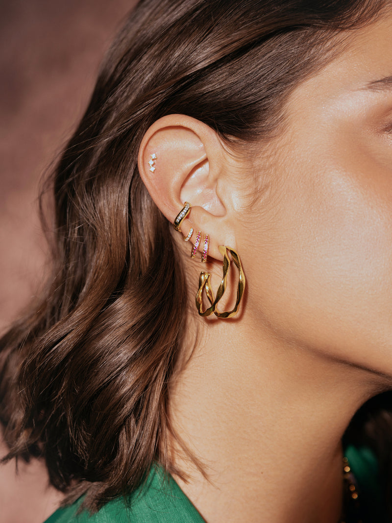 Brinco Individual Ear Cuff Hailey Banho de Ouro