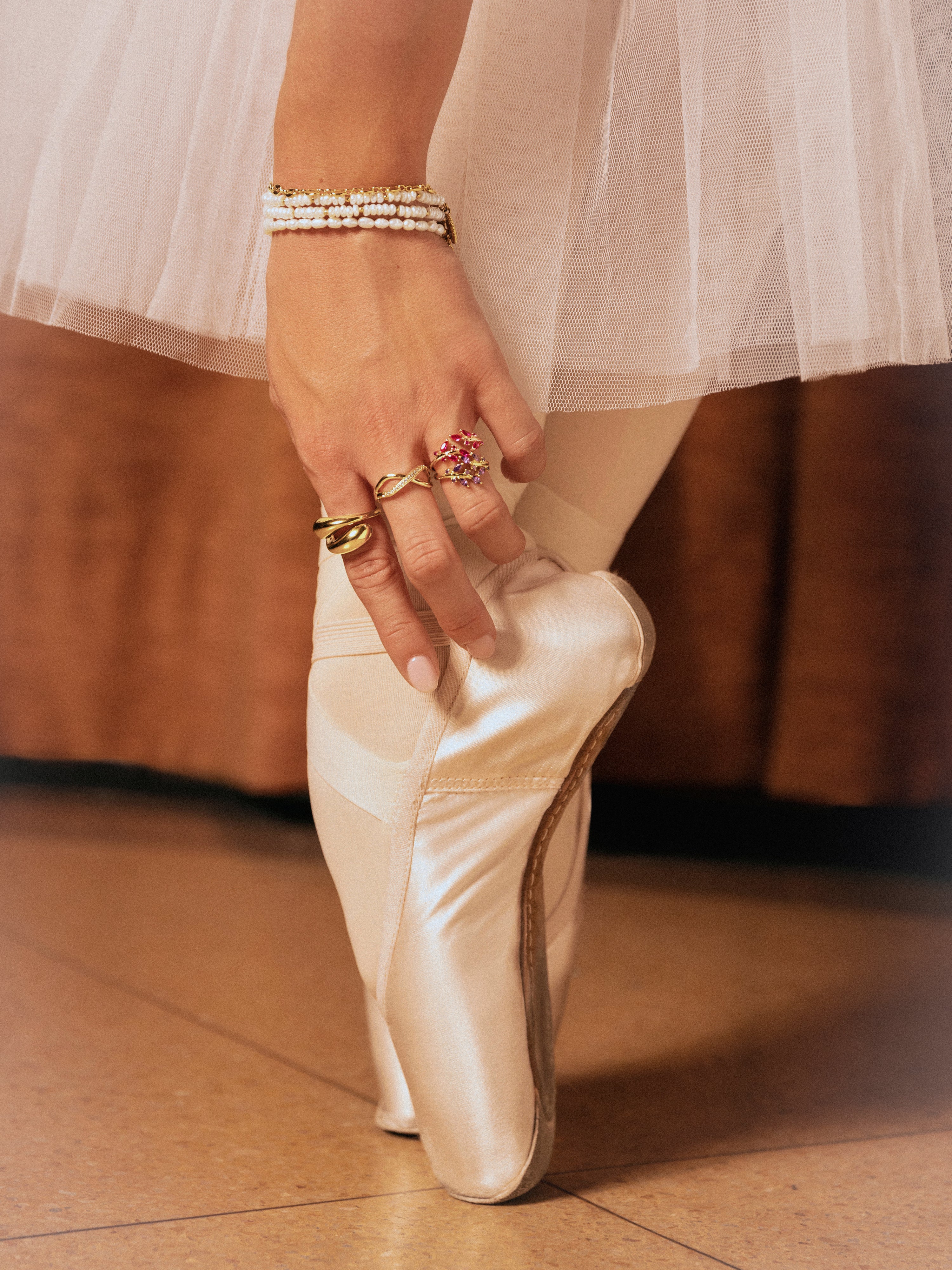 Abraccio Stainless Steel Gold Maxi Ring 