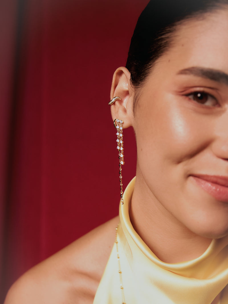 Brinco Individual Ear Cuff Hailey Banho de Ouro