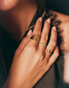Peak Steel Ring, Gold-Plated