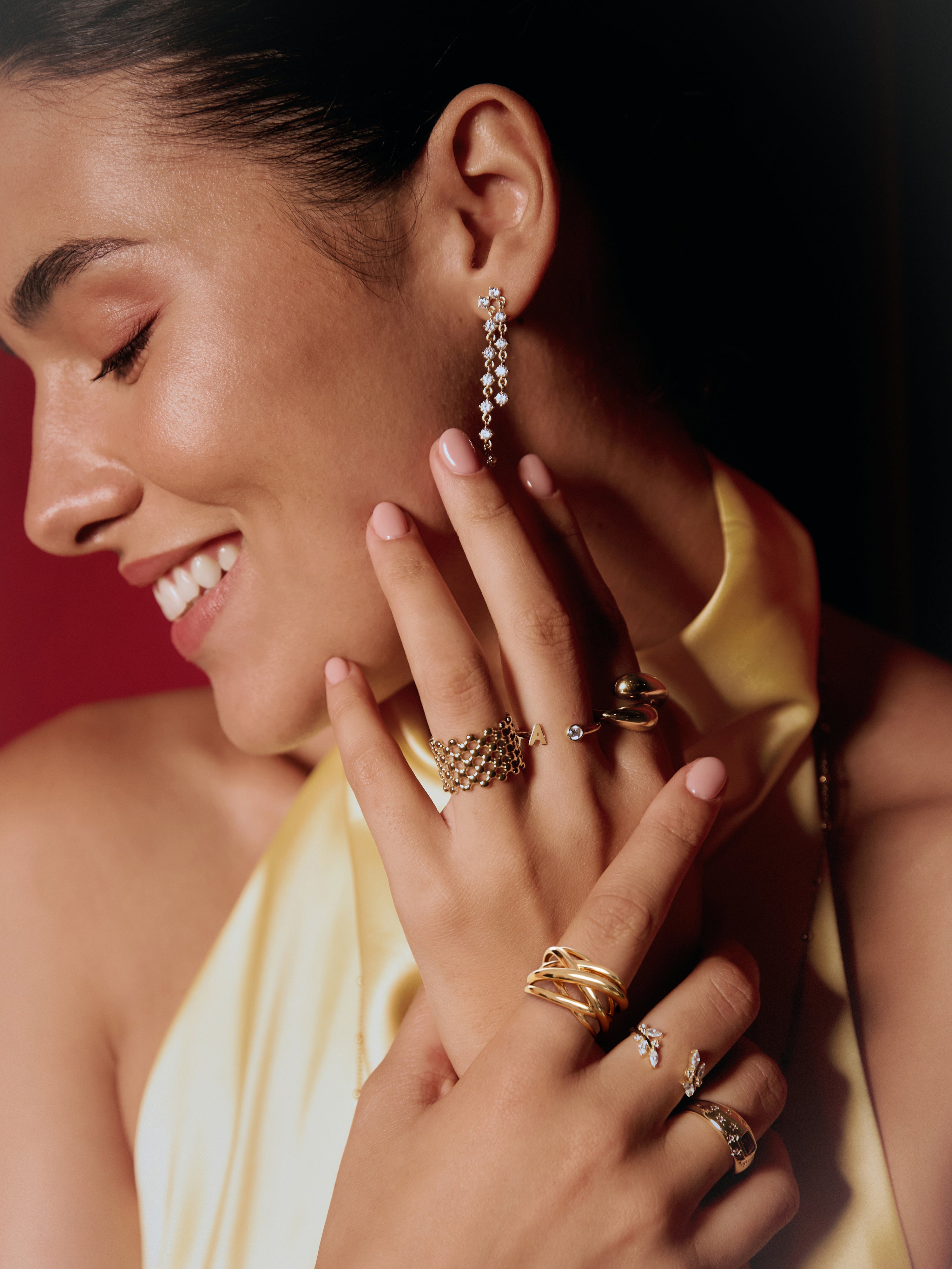 Pendientes Long Scarlett Baño Oro