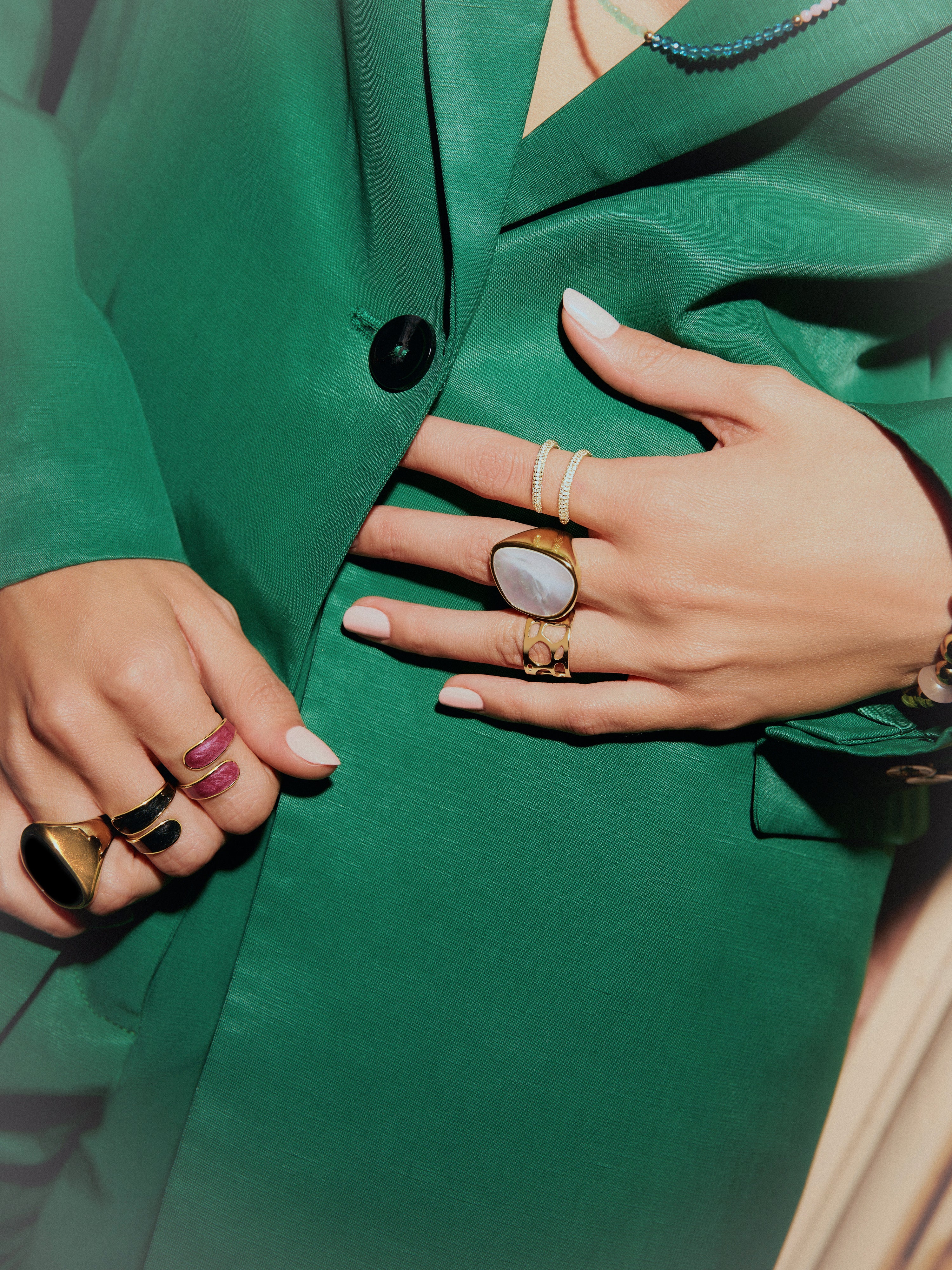 Anillo Ibiza Acero Baño Oro