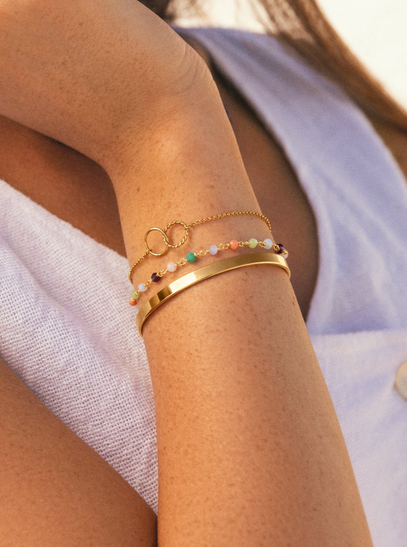 Bracelet Circles Twist Plaqué Or
