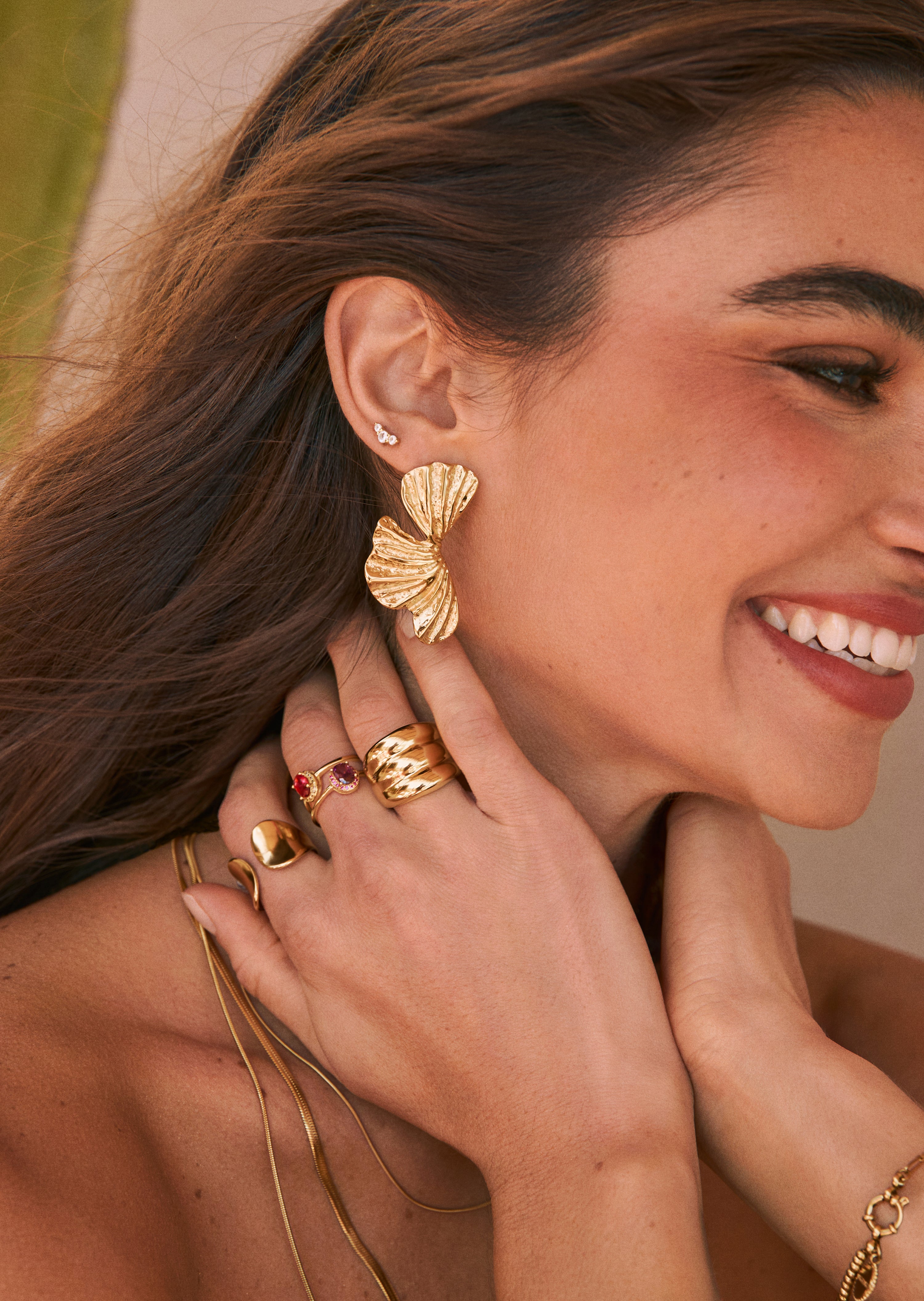 Pendientes Portobello Acero Baño Oro
