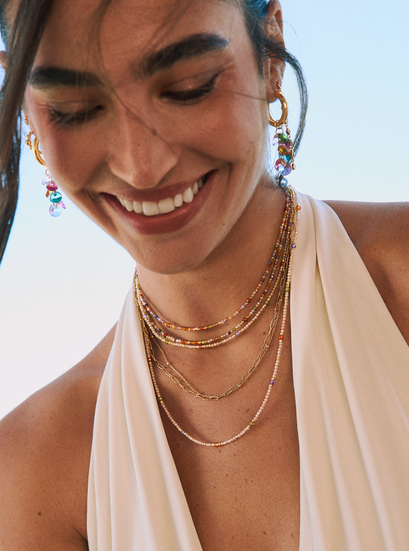 Collier Glam Acier Plaqué Or