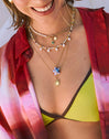 Collar Starfish Blue Acero Baño Oro