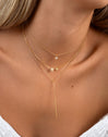 Y Stick Gold Necklace