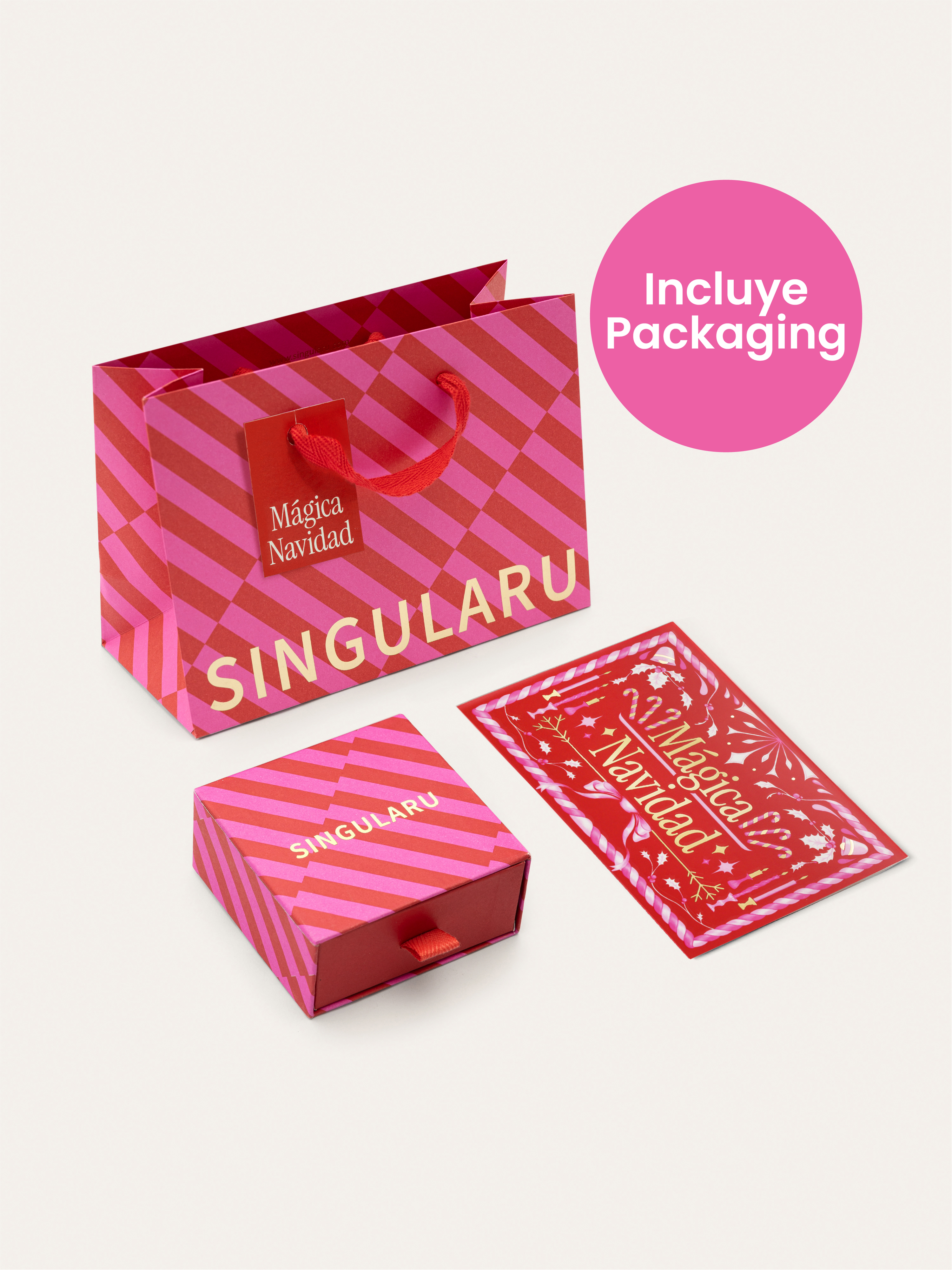 Pack Regalo Collar y Pendientes Circles Twist Baño Oro