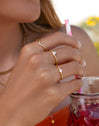 Peak Steel Ring, Gold-Plated