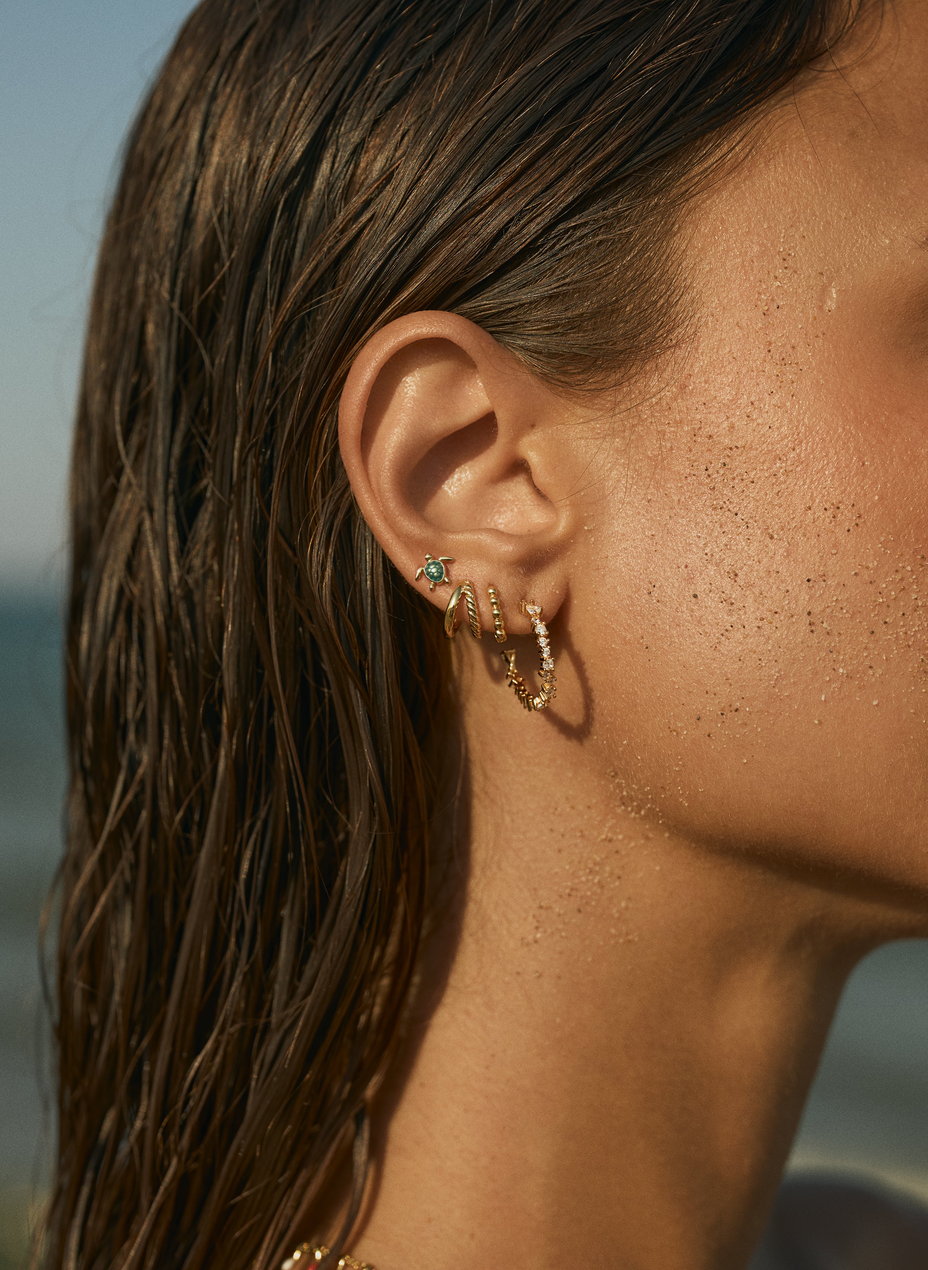 Turtle Gold Single Earring