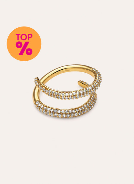 Anillo Doble Scarlett Baño Oro