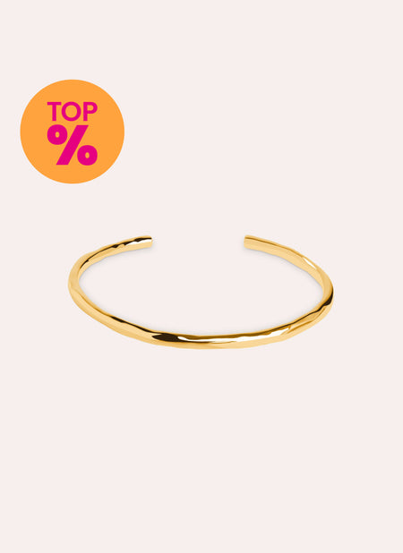 Bracciale Rigido Cane Placcato Oro