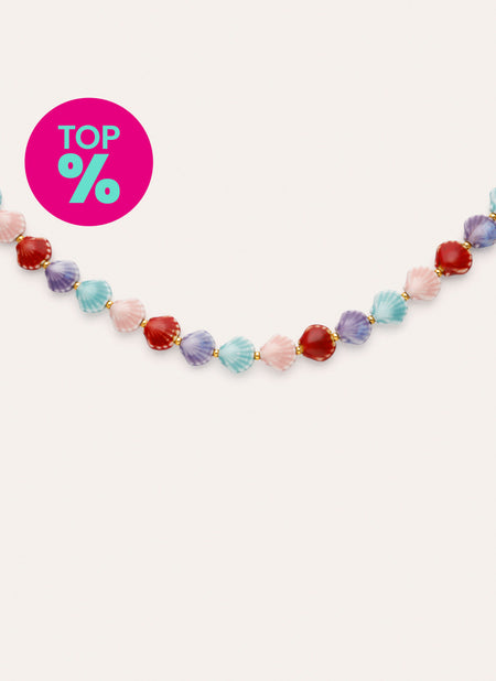 Collier Begur Coquillages Acier Plaqué Or