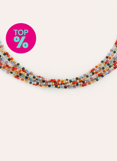 Collar Mawi Colors Acero Baño Oro
