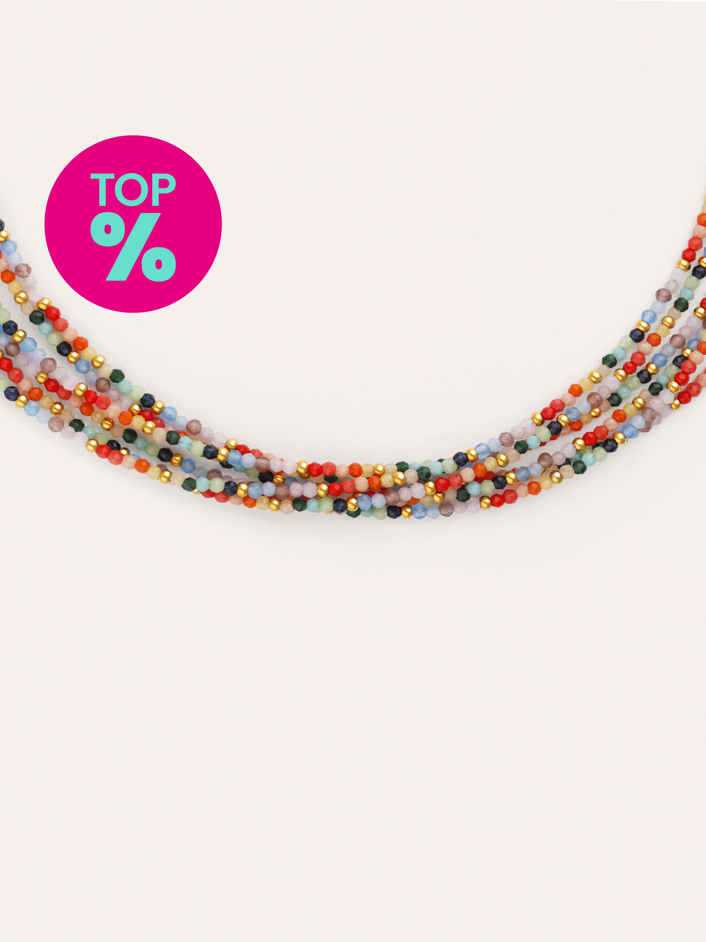 Collier Mawi Colors Acier Plaqué Or