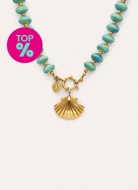 Collier Shelly Acier Plaqué Or