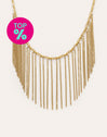 Collier Zafira Champagne Acier Plaqué Or