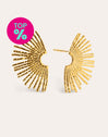 Sunbeam Stainless Steel Gold Earrings