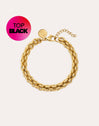 Pulsera Big Rope Acero Baño Oro