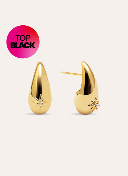 Drop Sparks Gold Earrings 