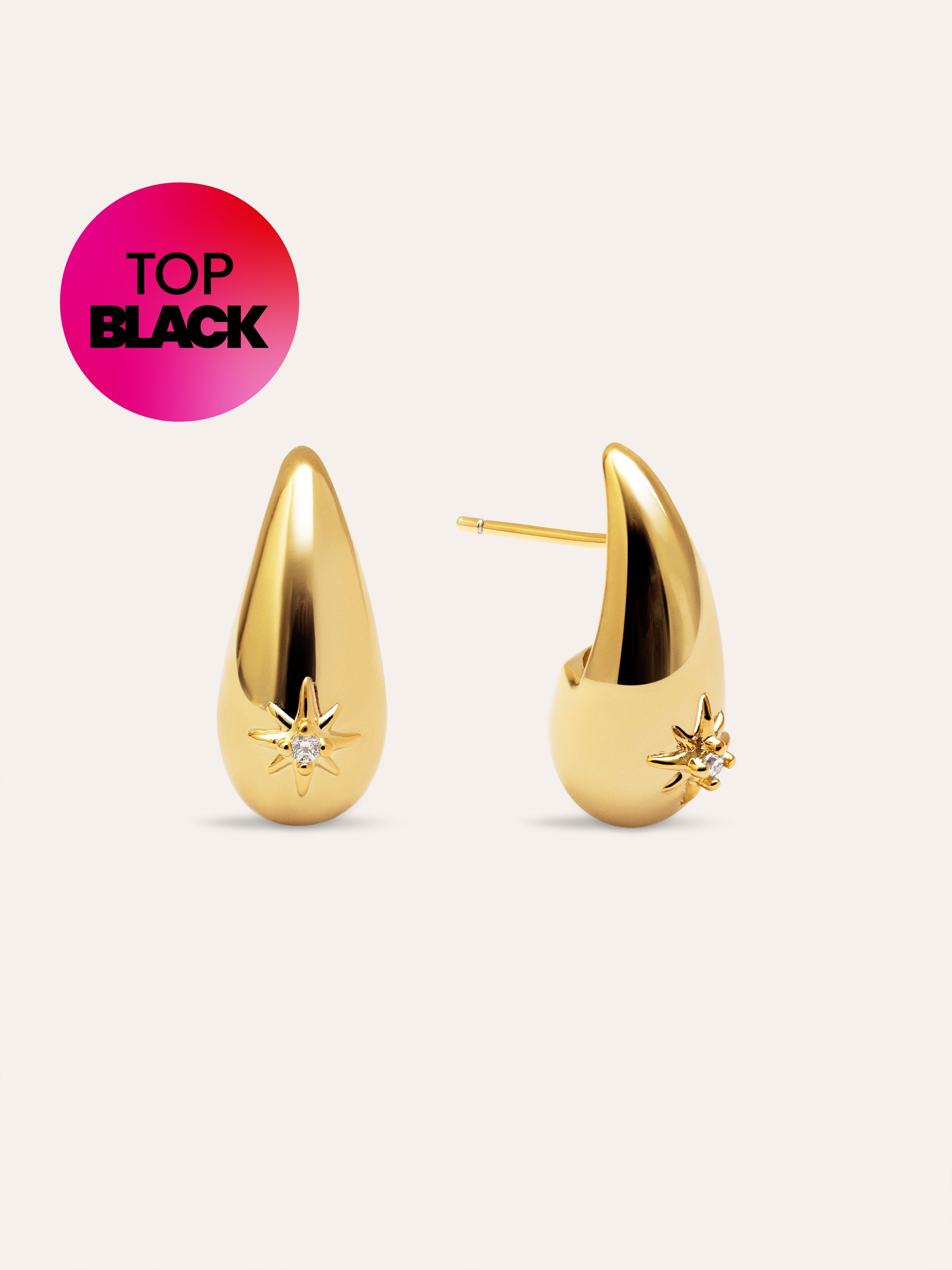 Drop Sparks Gold Earrings 
