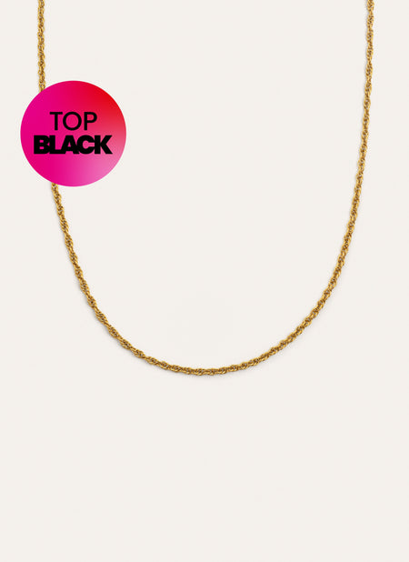 Spinning Rope Chain Gold Necklace