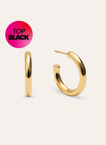 Pendientes Aro Nairobi Acero Baño Oro