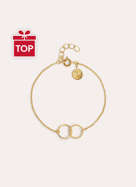 Pulsera Circles Twist Baño Oro