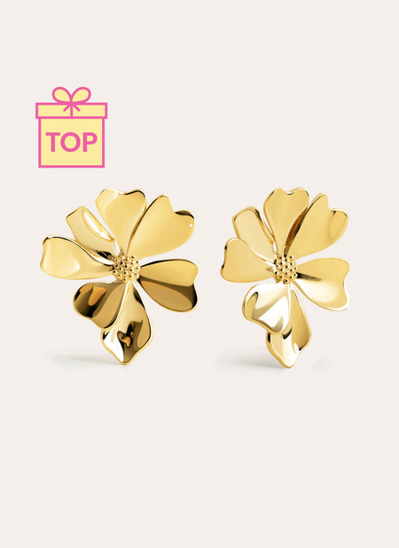 Flower Spring Gold Earrings