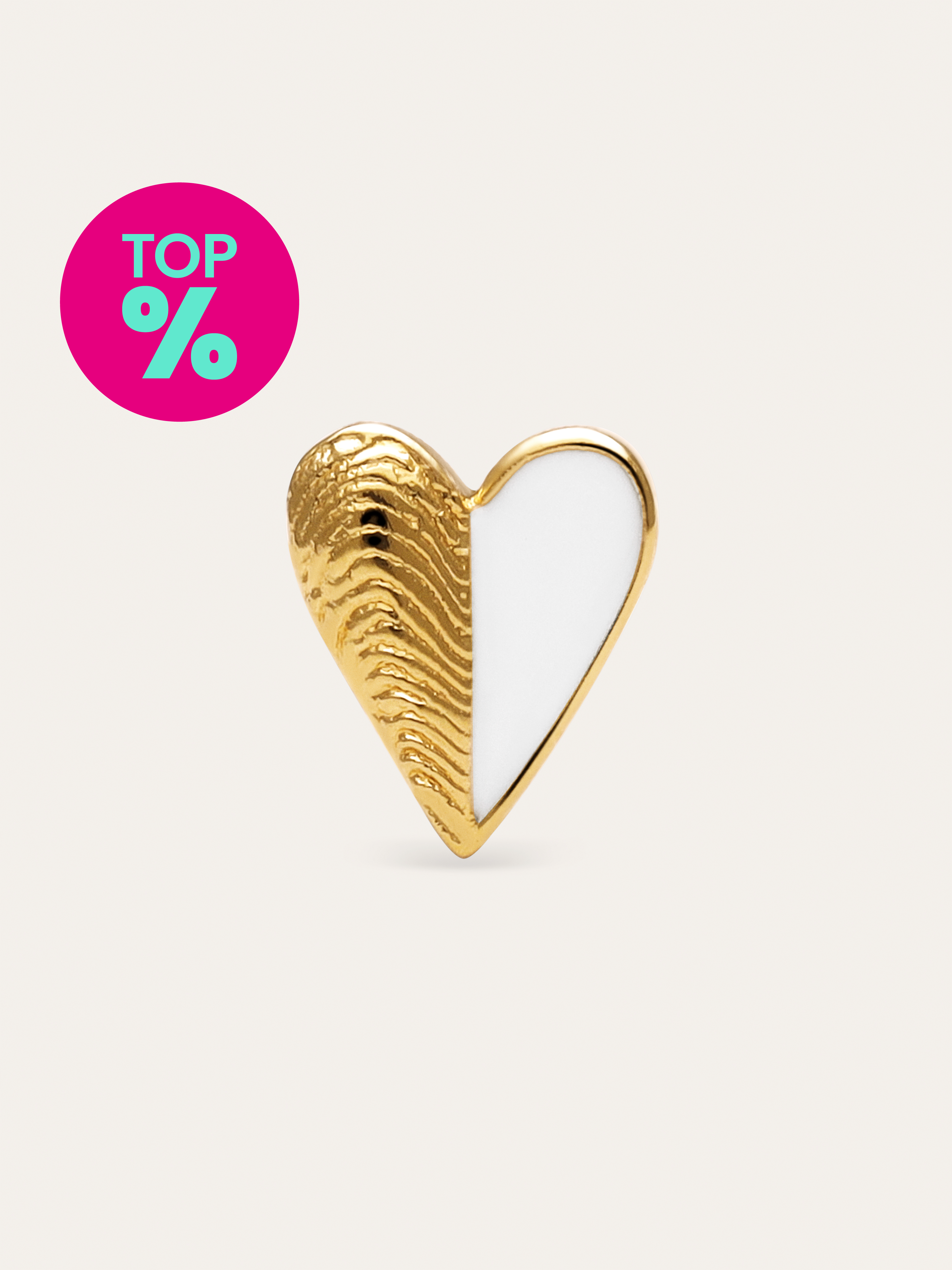 Losse oorbel Mejillón Enamel Verguld met Goud