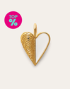 Charm Mossel Enamel Goudverguld