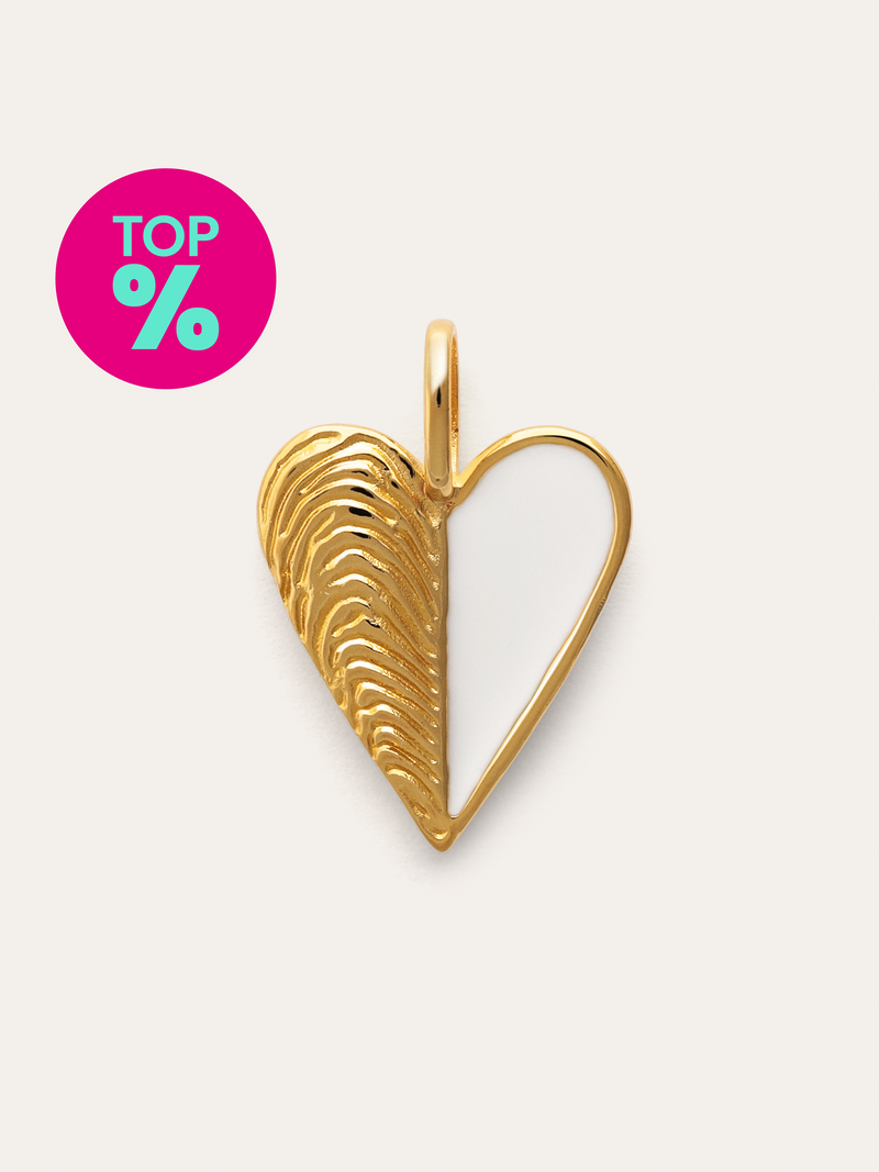 Charm Mossel Enamel Goudverguld