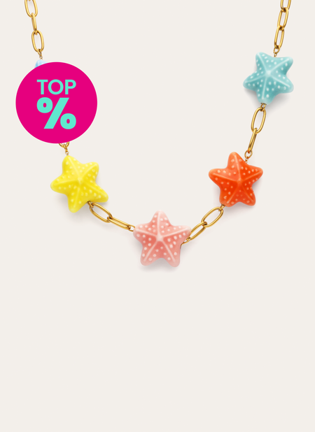 Ketting Starfish Chic Color Staal Baño Oro