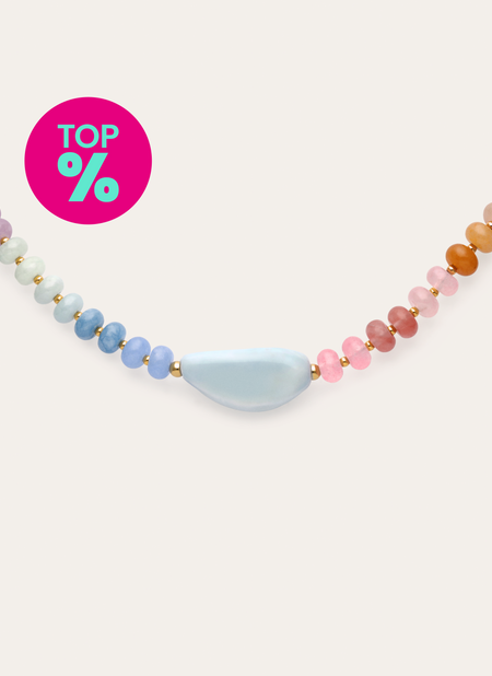 Ketting Gummy Stones Staal Baño Oro
