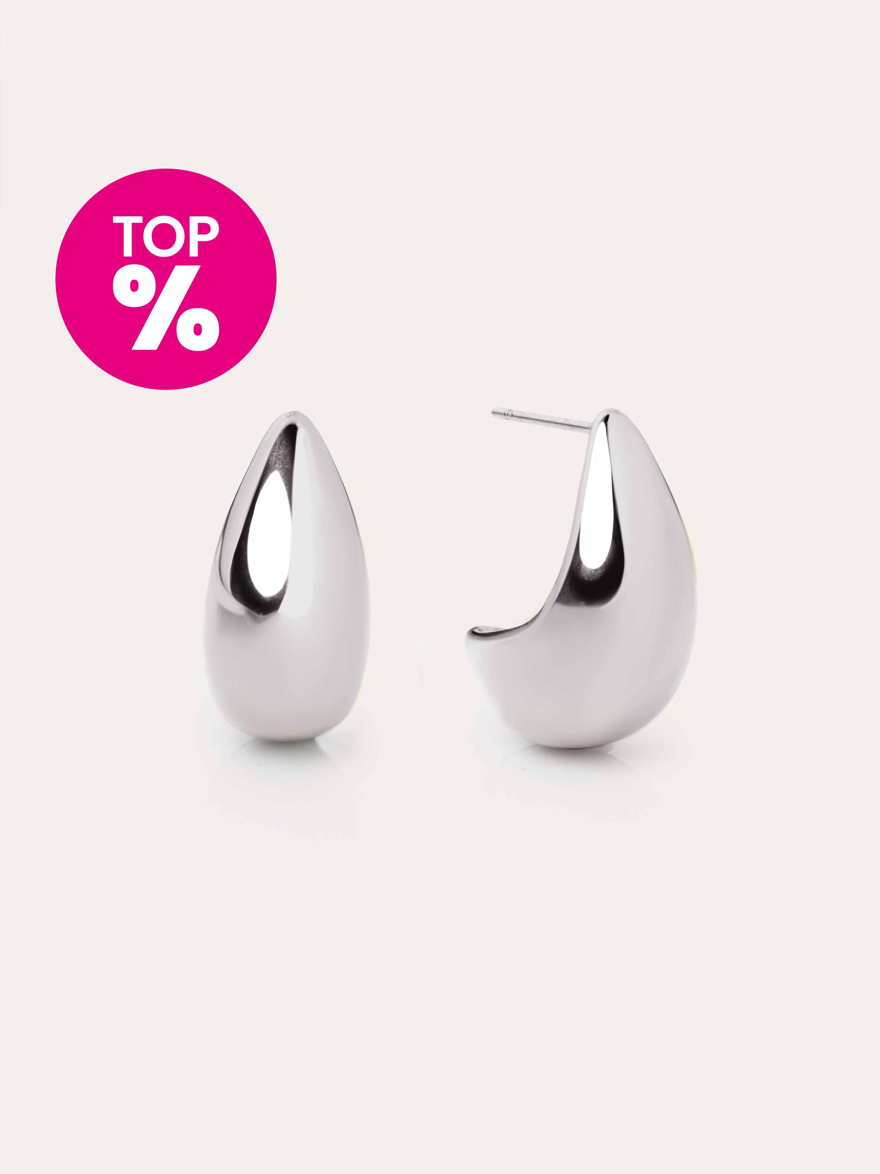 Pendientes Gota Acero