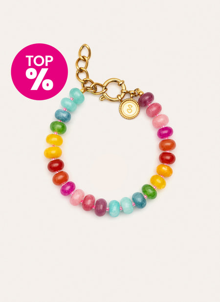 Pulsera Bloom Stones Acero Baño Oro