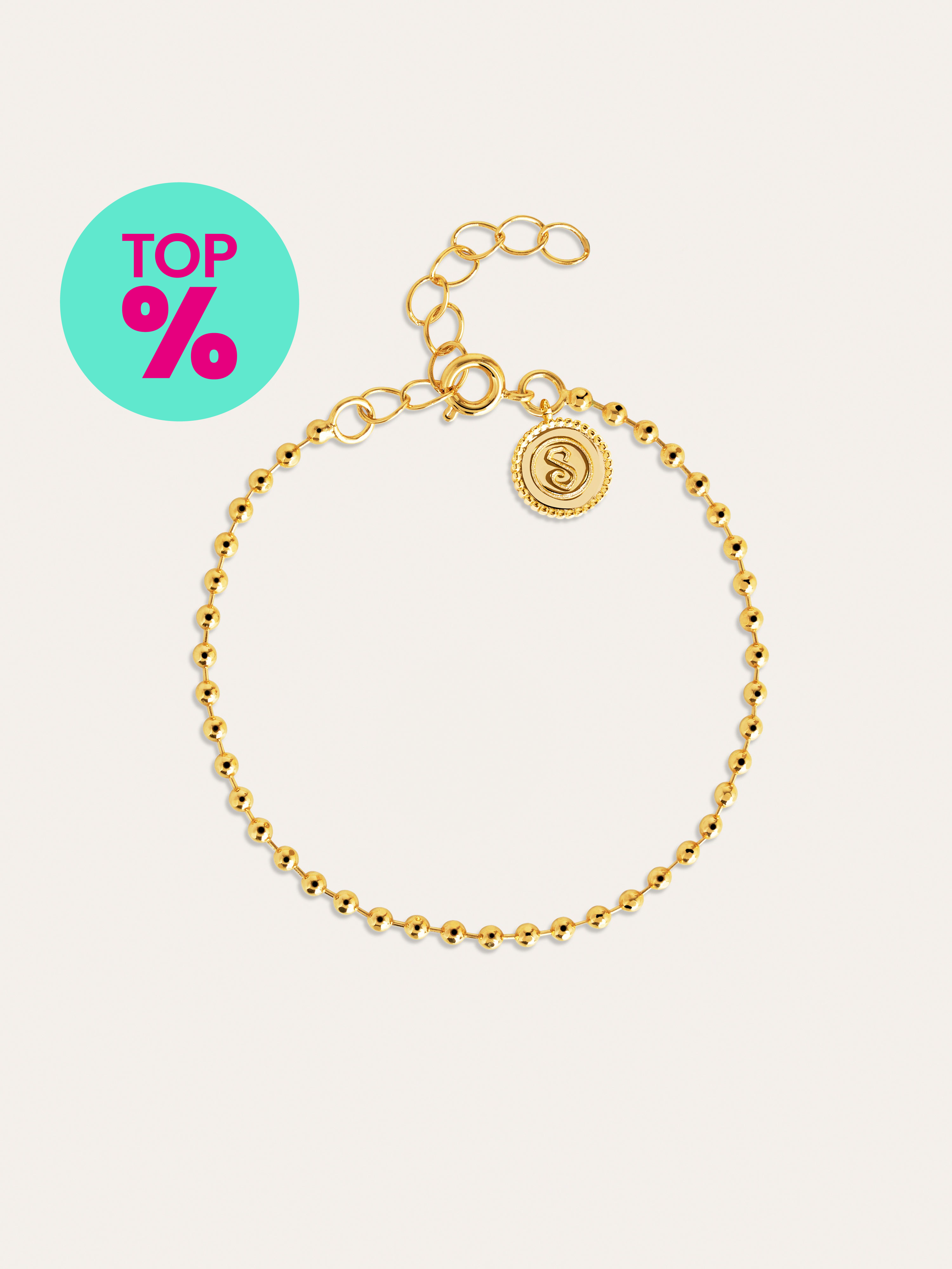 Pulseira Pebbles Banho de Ouro