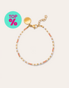 Floral Colors Bracelet Steel Gold Plated