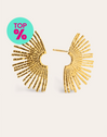 Boucles D'oreilles Sunbeam Acier Plaqué Or
