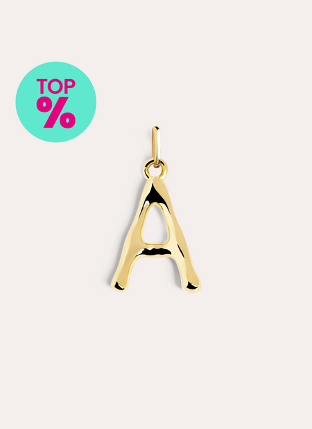 Charm Letter XL Baño Oro