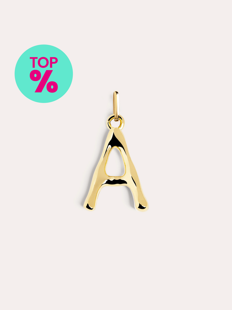 Charm Letter XL 18kt Gold Plated